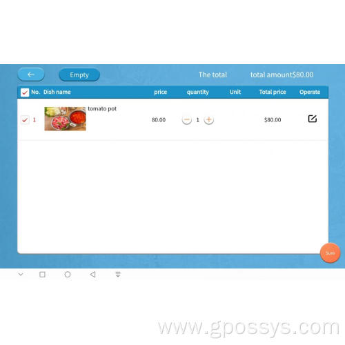 Fully Functional Tablet ordering and cashier system